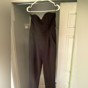 Womens Express black sleeveless jumpsuit.